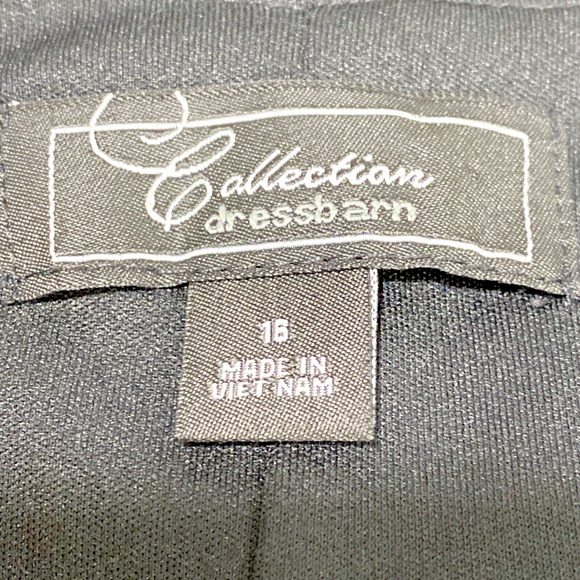 Dressbarn Collection Size 16 Black Cocktail Dress Chiffon Ruffles Sleeveless - Picture 8 of 10